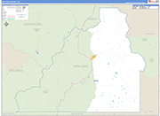 San Juan County Wall Map Basic Style